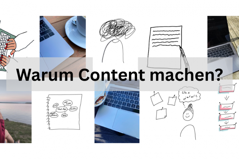Warum Content - Das Beitragsbild zeigt Bilder, die ich mit Content verbinde.